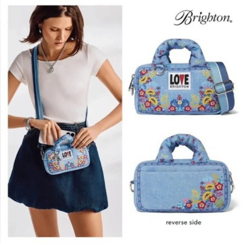Brighton Women's Crossbody Bandana Love Crossbody Bag Brand New with Tags - Picture 1 of 6